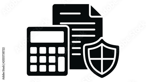 Financial protection and security icon