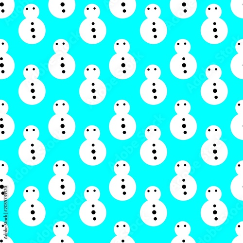 seamless pattern with snowman 