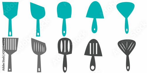 Картината върху платно Spatula icon collection set. Hand drawn kitchen icon for cooking.