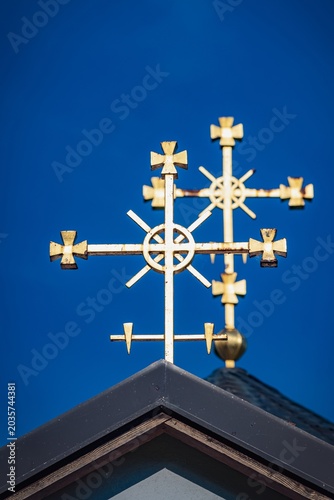 Exterior of the Orthodox church in Kaona, Serbia