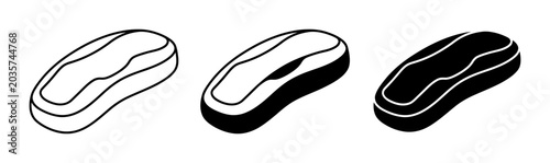 Tableau sur toile Computer Mouse Icons, Set of 3, Outline and Solid Fill, Digital Input Device Gra