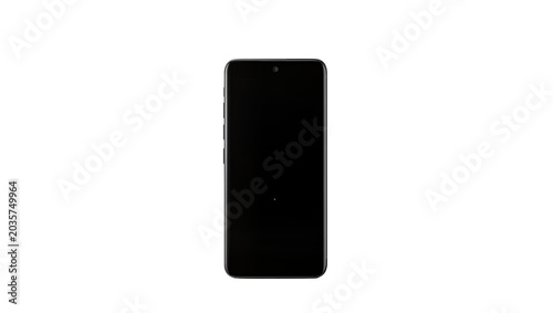 Cuadro en lienzo Isolated sleek black smartphone with blank display, essential digital communication technology device
