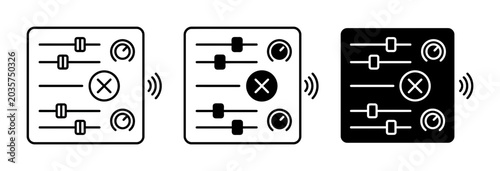 Foto Audio Mixer Controls, Sound Equalizer Sliders, Volume Knobs, Digital Audio Inter