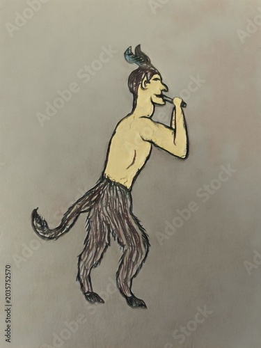 Schilderij op canvas faun