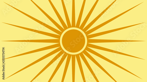 Sun Icon Radiant Yellow Sunshine Symbol.