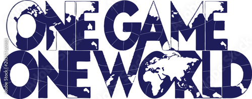 Global Typography Design: ON Text with Earth Globe Elements