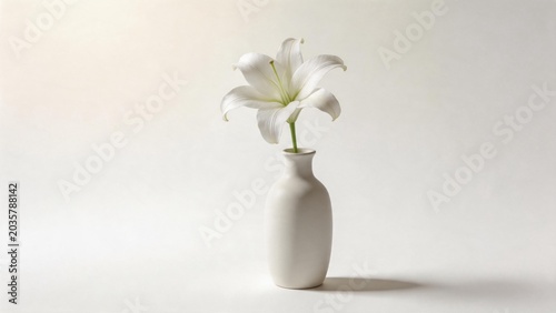 White lily in a vase