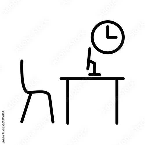 Office table icon design template