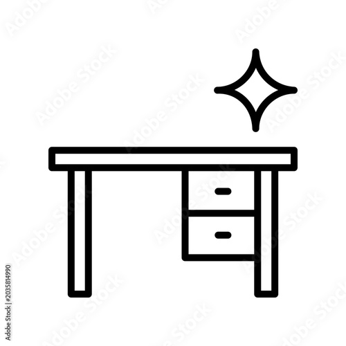 Office table icon design template