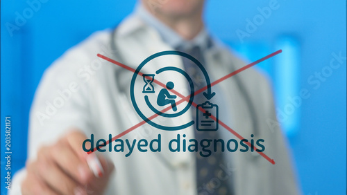 Fotografie Healthcare professional emphasizing the crucial importance of timely medical dia