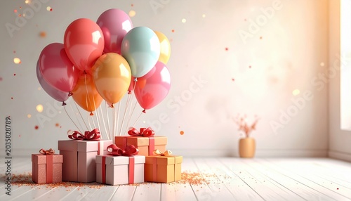 Balloons and Gift Boxes