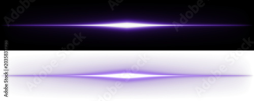 Valokuva Abstract Purple Horizontal Light Streaks and Lens Flare Effects for Futuristic D