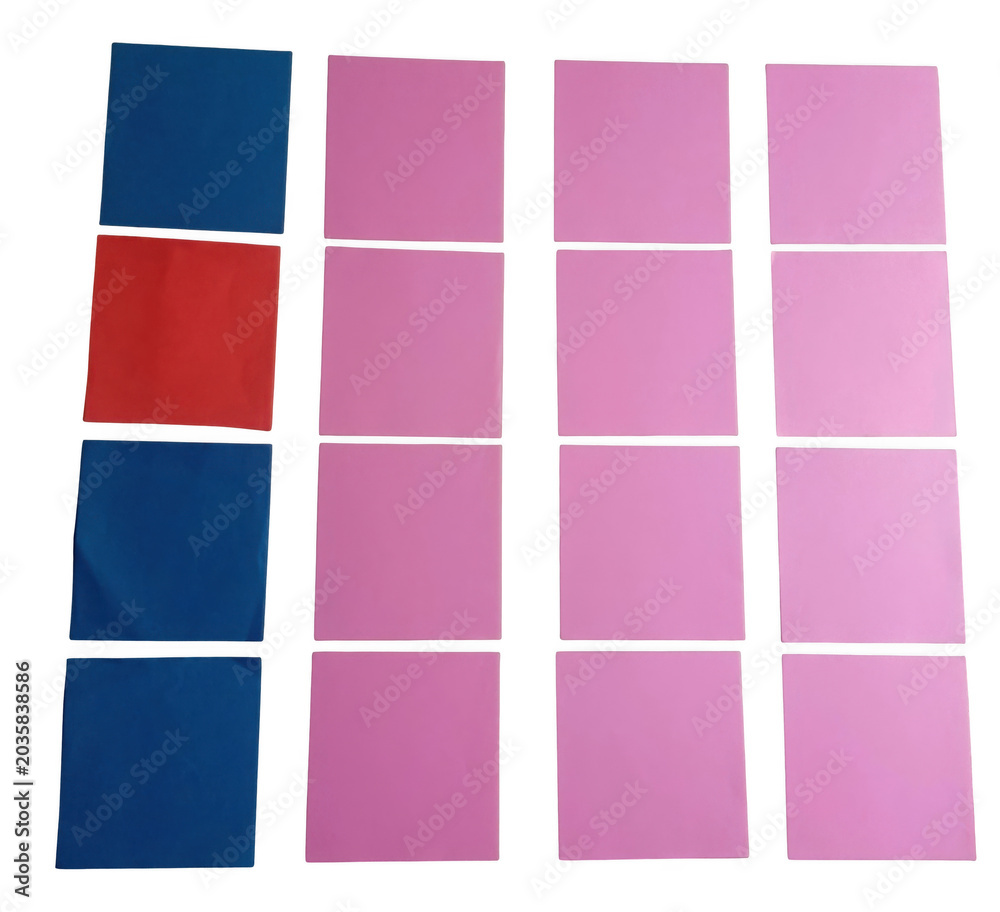 Fototapeta premium Colorful abstract pattern with red and blue shapes