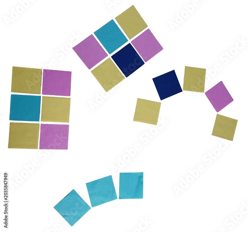 Colorful geometric vector shapes icons collection