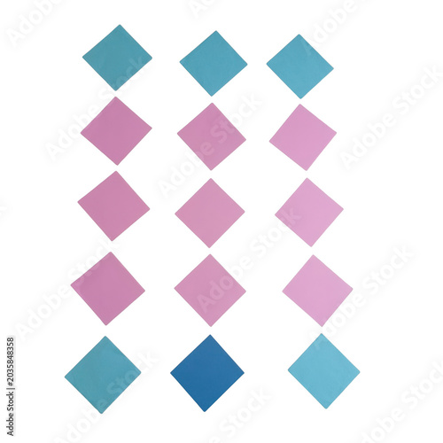Colorful hexagon pattern with pink stars and teal diamonds