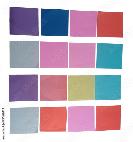 Colorful icon grid with squares and rectangles