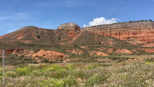 Panoramic view on the Teruel canyon in Spain