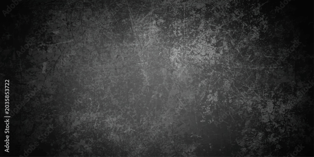 Fototapeta premium Dark Black and White Grunge Wall Texture Background with Vintage Concrete Surface