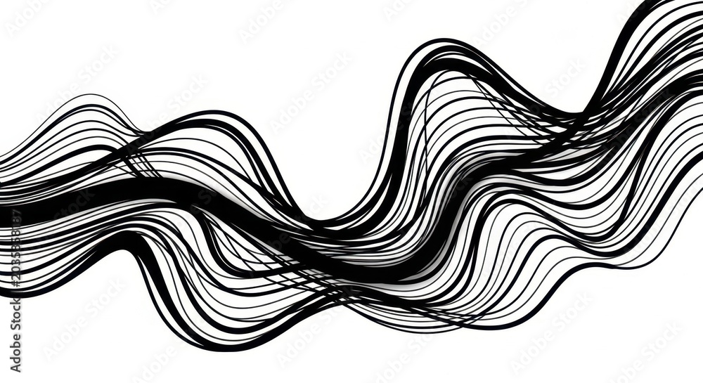 Fototapeta premium Abstract Wavy Line Pattern