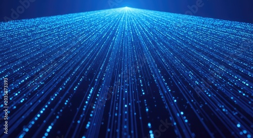 Abstract digital surface featuring radiating blue lines and dots creating depth and dynamic flow, ideal for illustrating vast data and forward movement, futuristic, digital, vector