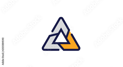 Abstract Geometric Triangle Logo Design