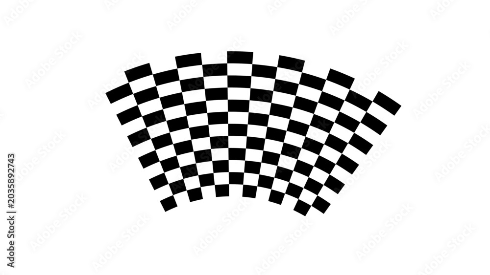 Fototapeta premium Black and white checkered racing flag