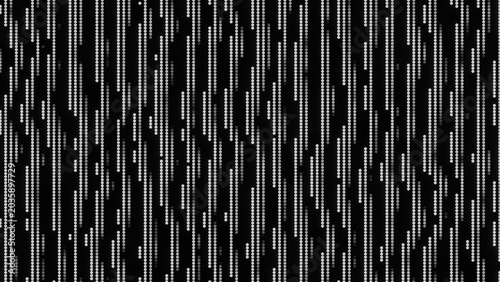 Monochrome Vertical Data Streams Falling Through Dark Digital Background
