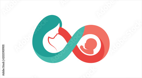 Photos Symbol of Motherhood and Child Infinite Love and Connection.