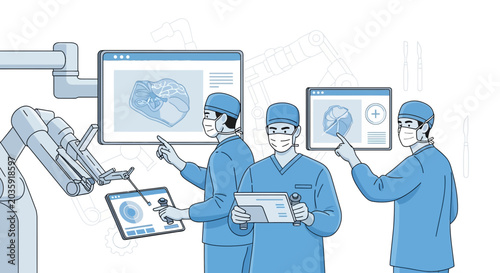 Surgeons Use Robotic Arm and Digital Displays for Advanced Medical Procedure