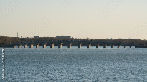 The beautiful sunset view in the Summer palace of Beijing in the winter