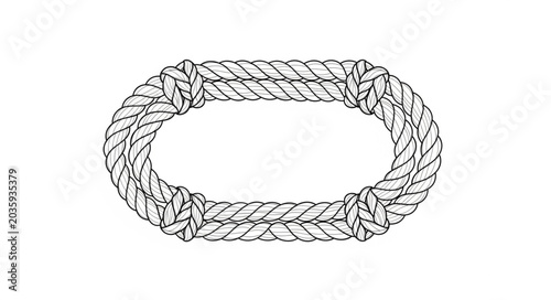 Fotografie Braided Rope Circle Illustration.