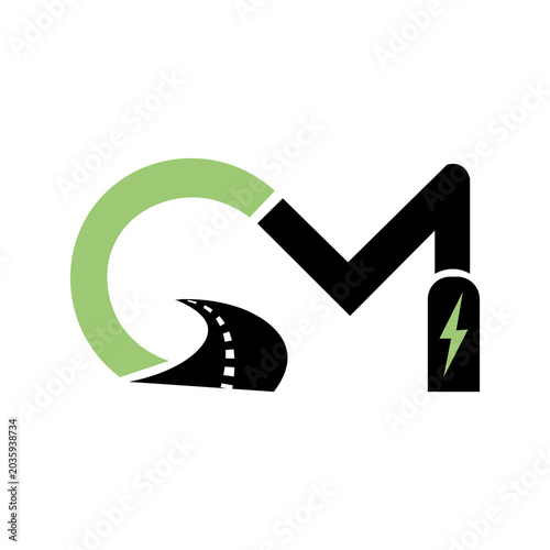 Bild auf Leinwand Modern GM Letter  Logo Design