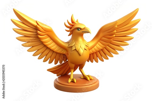 golden eagle with red wings
