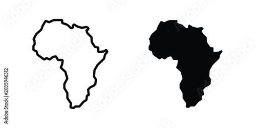 Konstfotografi africa map icon graphic design symbols vector illustration
