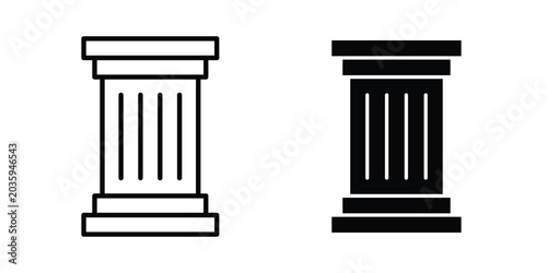 Photos Antique Column icon graphic design symbols vector illustration