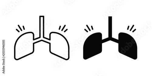 Bild auf Leinwand Asthma icon graphic design symbols vector illustration