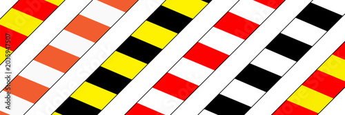 Foto Signs for marking obstacles and dangerous locations, Safety Warning Hazard Floor Tape