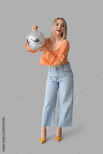 Beautiful young woman with ...