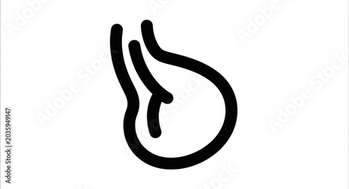 Foto Stylized illustration of a human stomach organ.