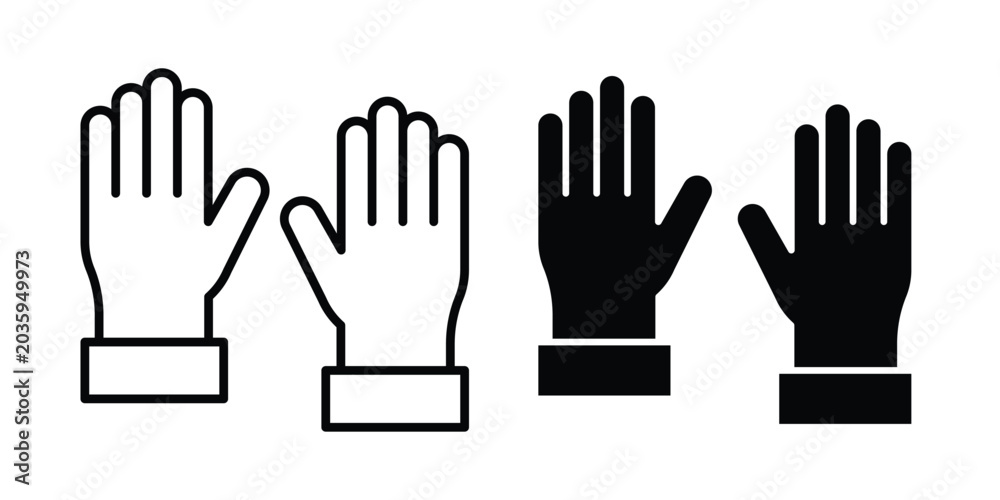 Fototapeta premium Gloves icon graphic design symbols vector illustration