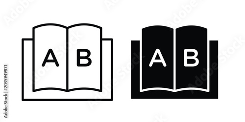 Quadro su tela Glossary icon graphic design symbols vector illustration