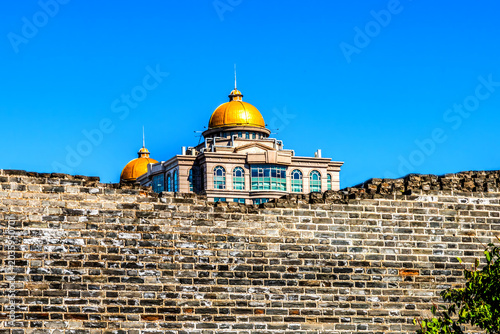 Golden Dome Ancient City Wall Park Beijing China