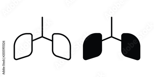 Foto Lungs icon graphic design symbols vector illustration
