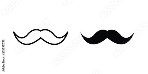 Bild auf Leinwand Moustache icon graphic design symbols vector illustration