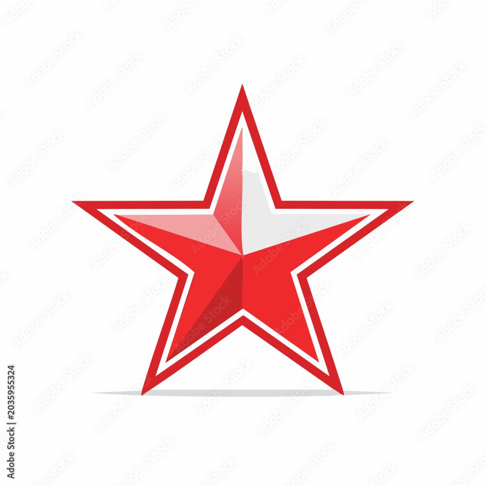 Obraz premium Red Star Icon