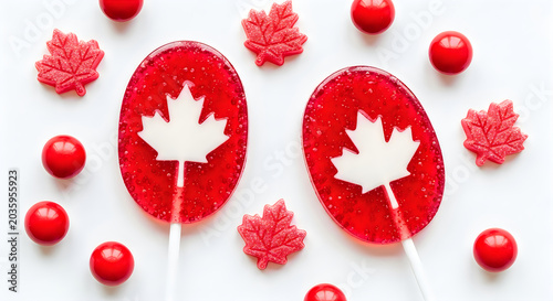 Canada day treats festive red and white maple leaf lollipops for july 1st