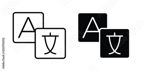 Fotografie Translator icon graphic design symbols vector illustration