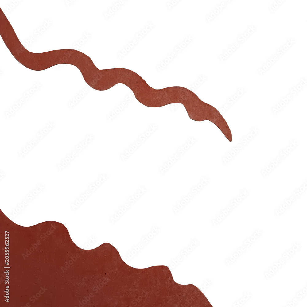 Fototapeta premium Brown wavy abstract line design
