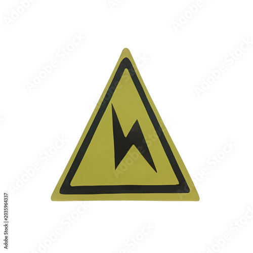 Warning lightning bolt triangle icon
