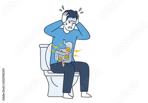 Man sitting and using smartphone while relaxing on a chair isolated on transparent background